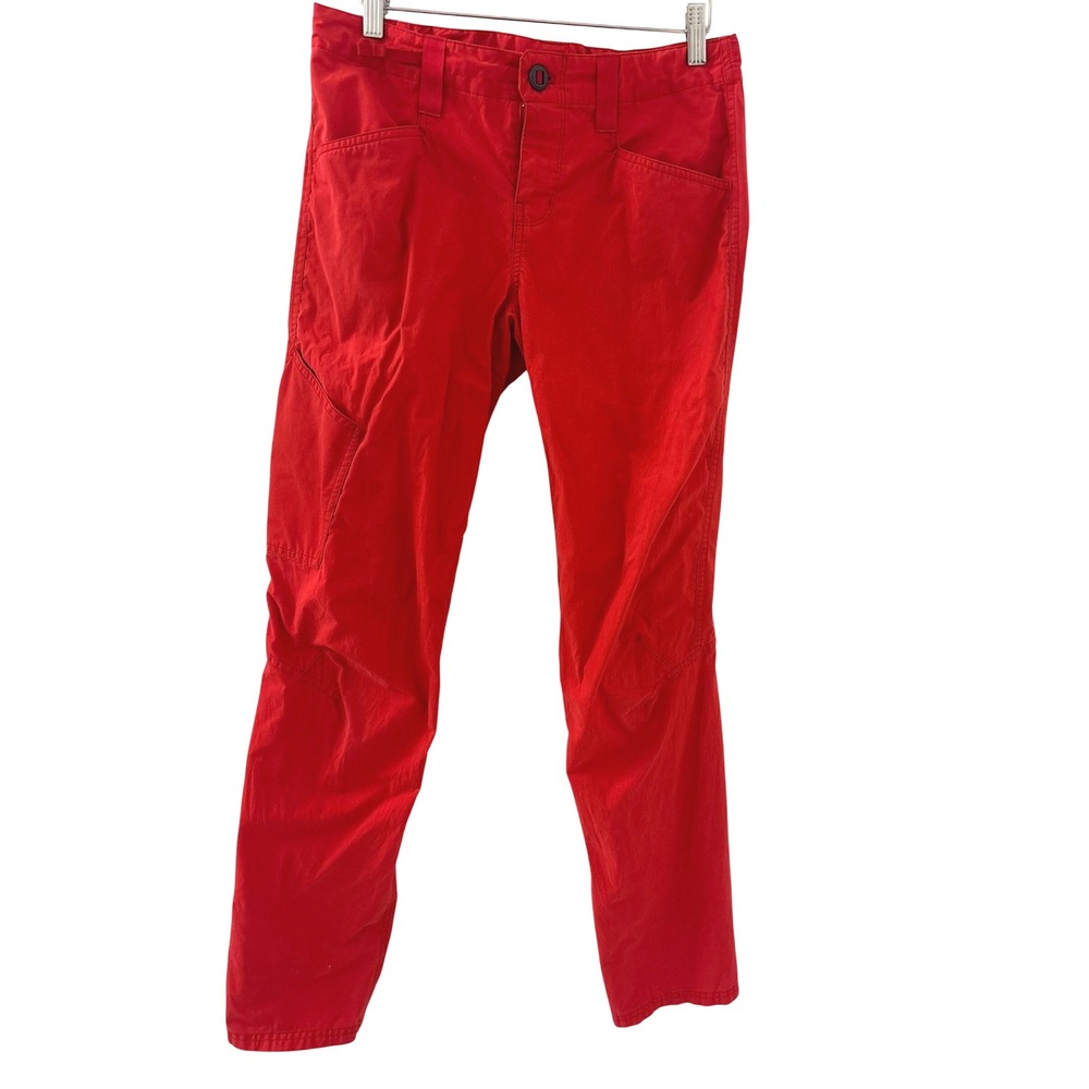 Patagonia Womens Venga Vibrant Red Organic Cotton Rock Pants Size 12 Gorpcore